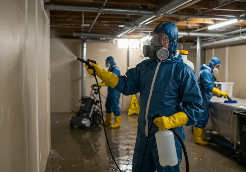 Basement Sanitization and Antimicrobial Treatment process in Hamilton County, KS